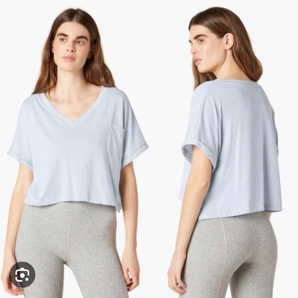 Beyond Yoga deep V soft tee Sm - Picture 2 of 5